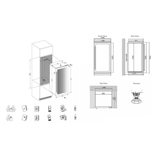 Шкаф винный Dunavox DVS-70.185DB