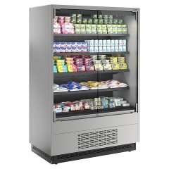 Горка холодильная Carboma FC 20-07 VM 1,3-1 версия 2.0 Light 0300 (фронт X0, бок металл) 9006-9005