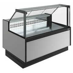Витрина холодильная Carboma Bavaria 4 GC110 SM 1,25-1 версия 2.0 9006-9005 (без боковин)