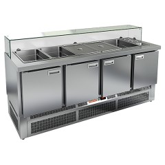 Стол для салатов HICOLD SLE3-1111GN (5х1/1+3х1/6) низкое стекло