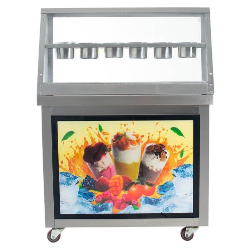 Фризер для жареного мороженого Foodatlas KCB-1Y (контейнеры, световой короб, стол для топпингов)