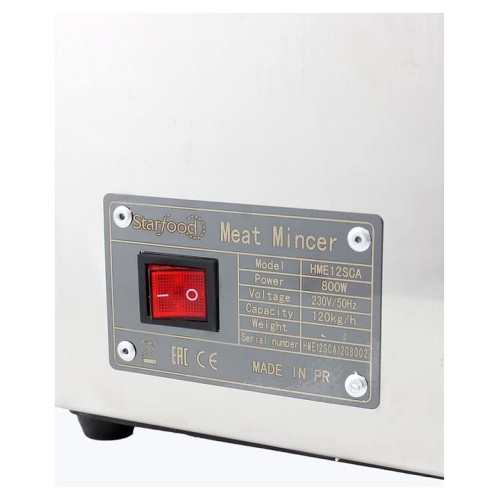Мясорубка Starfood HME12SCA комбинация нержавеющей стали с хромом
