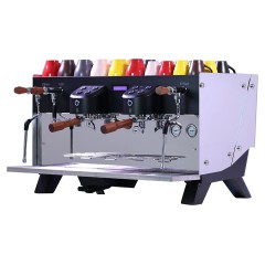 Кофемашина Carimali Glow GL-E2-B&S 2 Gr высокие группы, черная с зеркальной панелью