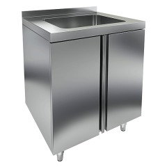 Стол закрытый с моечной ванной HICOLD НБМСЗМ-7/7Б