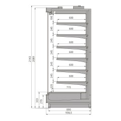 Горка холодильная Brandford Tesey ESC 2080 250 (без боковин)