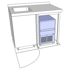 Ванна моечная КОБОР ВМЦПР/1-1055/70 крыло под льдогенератор