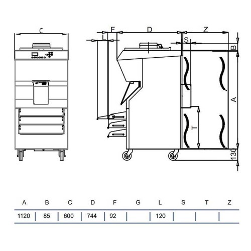 Батч-фризер для мороженого STAF59 BFE600 W
