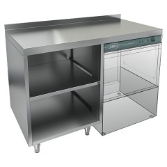 Стол под посудомоечную машину HICOLD НБМСЗОКП-12/6БП с правым крылом и бортом