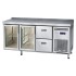 Стол холодильный Abat СХС-60-02 (2 ящика, 2 двери-стекло, борт)