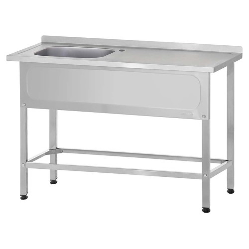 Ванна моечная Mecon Norma Inox РПЦн 1200х700х860 мм (1 м/о левое 400х500х250 мм) ножка профильная