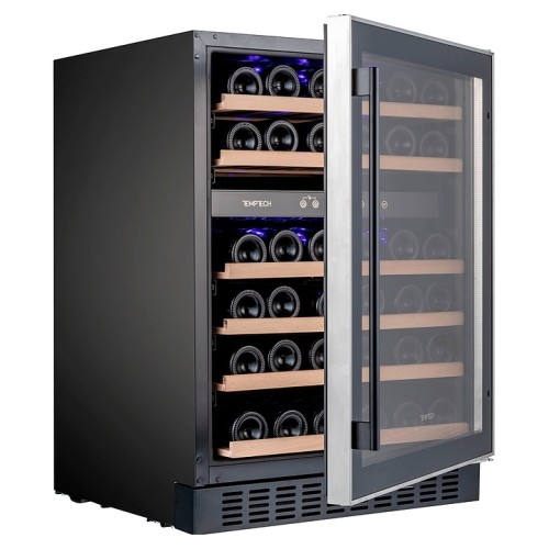 Винный шкаф Temptech Premium WPX60DCB двухзонный черный