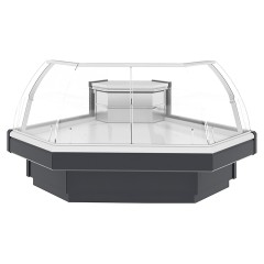Витрина холодильная Lida Midi-1 SU Fish (1450х1450х1250 мм) угловая внешняя, встроенный агрегат