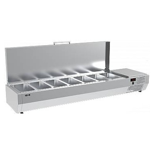 Витрина холодильная Carboma IDO A40 SM 1,6 (7 GN1/3) c крышкой