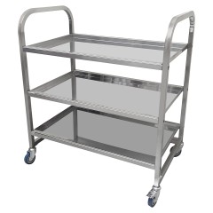 Тележка сервировочная Luxstahl 3 уровня (нерж. сталь)