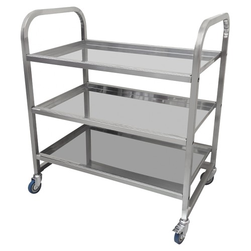 Тележка сервировочная Luxstahl 3 уровня (нерж. сталь)