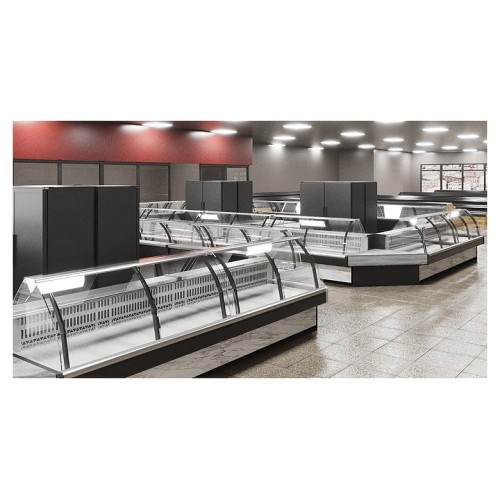 Витрина холодильная Lida Midi-2 SU (внутренний угол, 1450х1450х1250 мм, выносной агрегат)