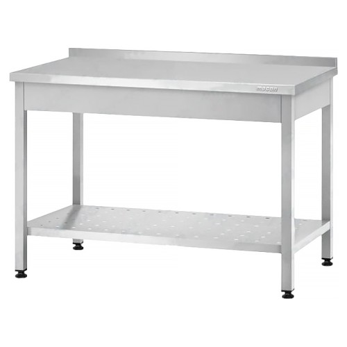 Стол производственный Mecon Profi Inox СПРп 1200х700х860 мм, перфорированная полка, с бортом