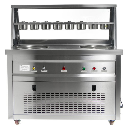 Фризер для жареного мороженого Foodatlas KCB-2Y (контейнеры, стол для топпингов, 2 компрессора)