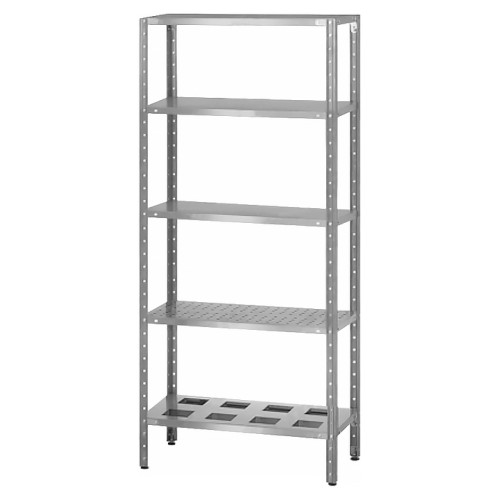 Стеллаж полочный комбинированный Mecon Norma СПЛ 800х500х1800 мм, полки-решетки, 5 шт.