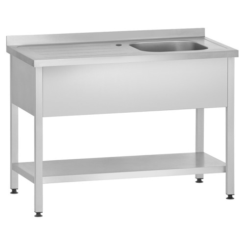 Ванна моечная Mecon Profi Inox РПЦп 1200х600х860 мм (1 м/о правое 400х400х250 мм) ножка профильная