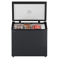 Ларь морозильный Hiberg PF 25 NFXd темно-серый