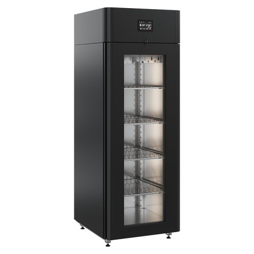 Шкаф холодильный POLAIR CS107-Meat стеклянная дверь, черный, тип 2