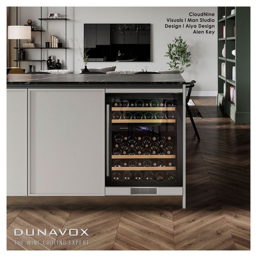 Винный шкаф Dunavox DX-53.130DBK/DP