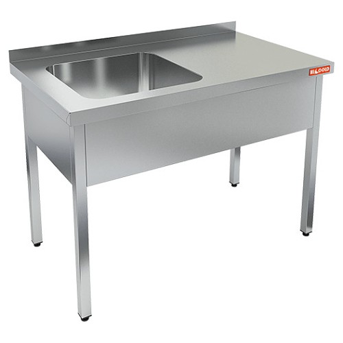 НСО1М-10/6БЛ стол-моечная ванна, 1 секц. (500х400х250) слева, HICOLD RUS