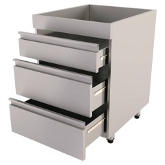 Тумба для раковины или газовой конфорки КАМИК BULL БЛ-348654 610*610*890 с 3 выдвижными ящиками