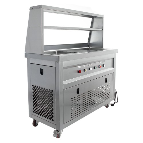 Фризер для жареного мороженого Foodatlas KCB-2F (контейнеры, стол для топпингов)