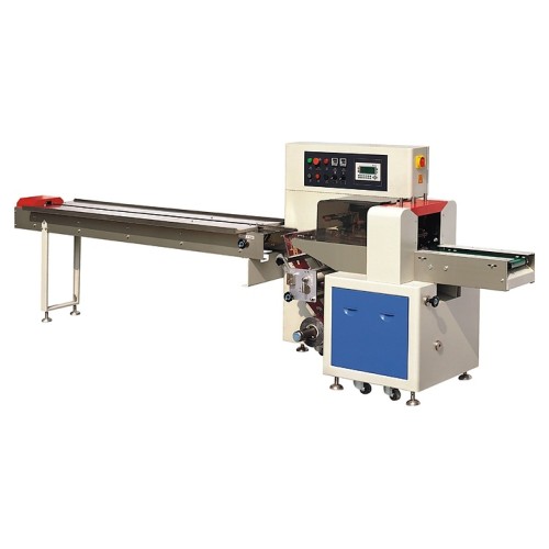 Горизонтальная упаковочная машина Hualian DXDZ-250X с нижней подачей пленки