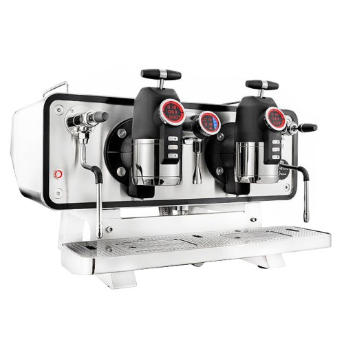 Кофемашина Sanremo OPERA 2GR высокие гр., стальная-белая, внешняя помпа