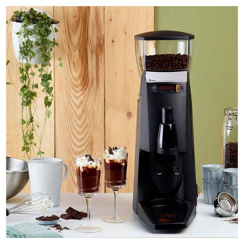 Кофемолка электрическая Santos 55BF черная с мобильным темпирующим устройством