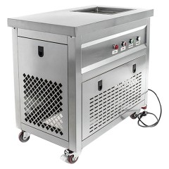 Фризер для жареного мороженого Foodatlas KCB-1F (световой короб, стол для топпингов)