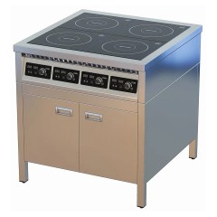 Плита индукционная ЦМИ ПИ-4ТДР закрытая, распашные двери