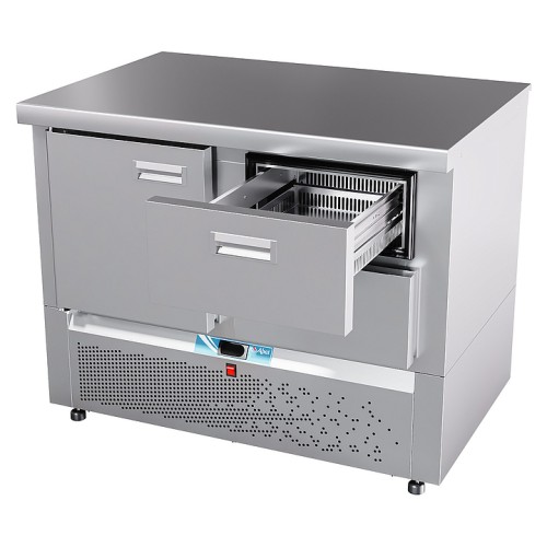 Стол морозильный Abat СХН-70Н-01 (дверь, 2 ящика 1/2, без борта)