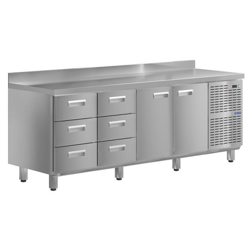 Стол холодильный KAYMAN КСХ-3311/70 (2 двери, 6 ящиков)