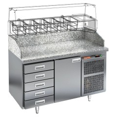 Стол для пиццы HICOLD PZ4-1/GN (без витрины)