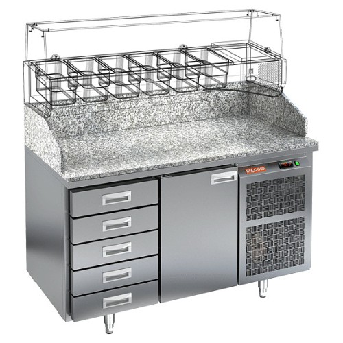 Стол для пиццы HICOLD PZ4-1/GN (без витрины)