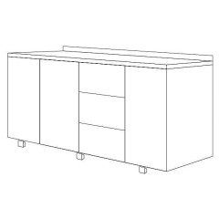 Стол холодильный KAYMAN КСХ-113/60 (2 двери, 3 ящика)