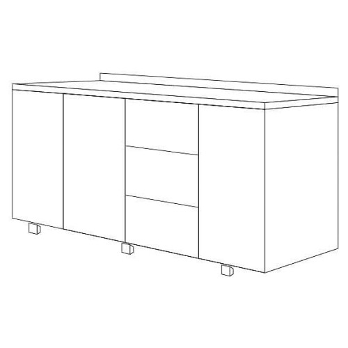 Стол холодильный KAYMAN КСХ-113/60 (2 двери, 3 ящика)