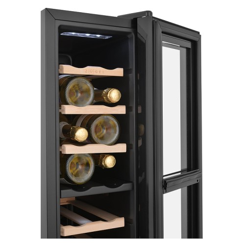 Винный шкаф Zugel ZTWF181DB черный