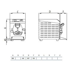 Батч-фризер для мороженого STAF59 HTX200 A