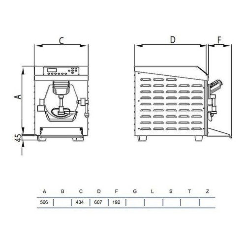 Батч-фризер для мороженого STAF59 HTX200 A