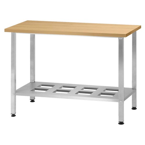 Стол кондитерский Mecon Norma Inox СПРн 1200х700х860 мм, полка-решетка, ножка профильная