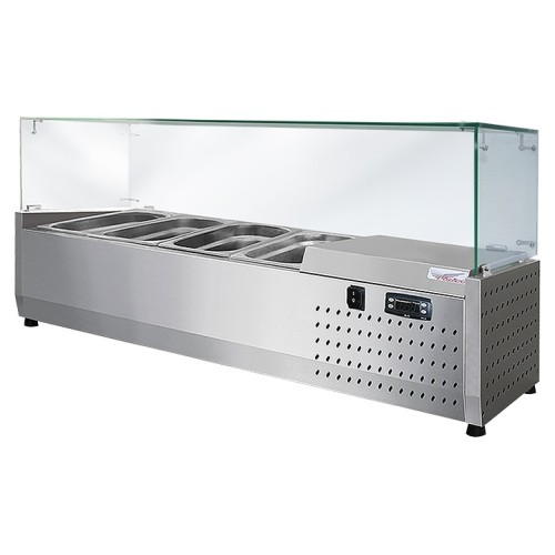 Витрина холодильная Finist ToppingBox НХВсп-4 с прямоугольным стеклом