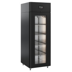 Шкаф холодильный POLAIR CS107 Cheese черный, стеклянная дверь