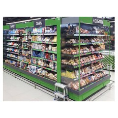 Горка холодильная ENTECO MASTER НЕМИГА П2 CUBE1 375 ВСн (выносной агрегат) пристенная