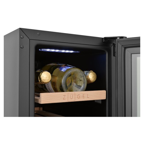 Винный шкаф Zugel ZCWI170DB черный