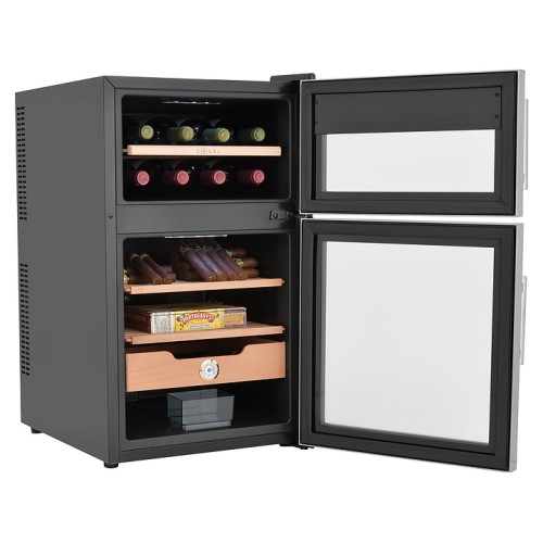 Винный шкаф - хьюмидор Zugel ZTH80DX нержавеющая сталь